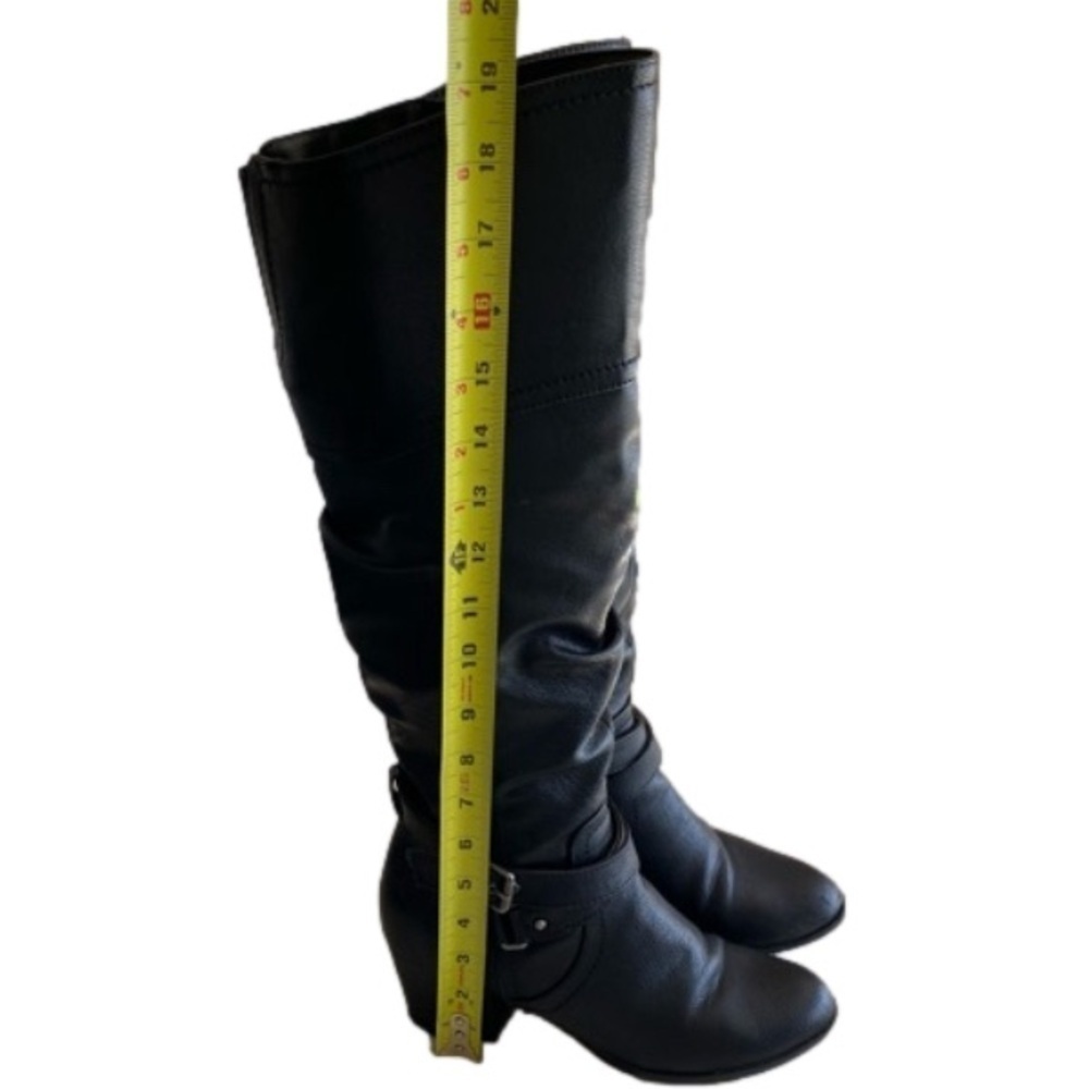 INDIGO RD Tall Boots Side Zip Buckle Detail Slouch Black, Women Size 7.5 - Picture 9 of 12